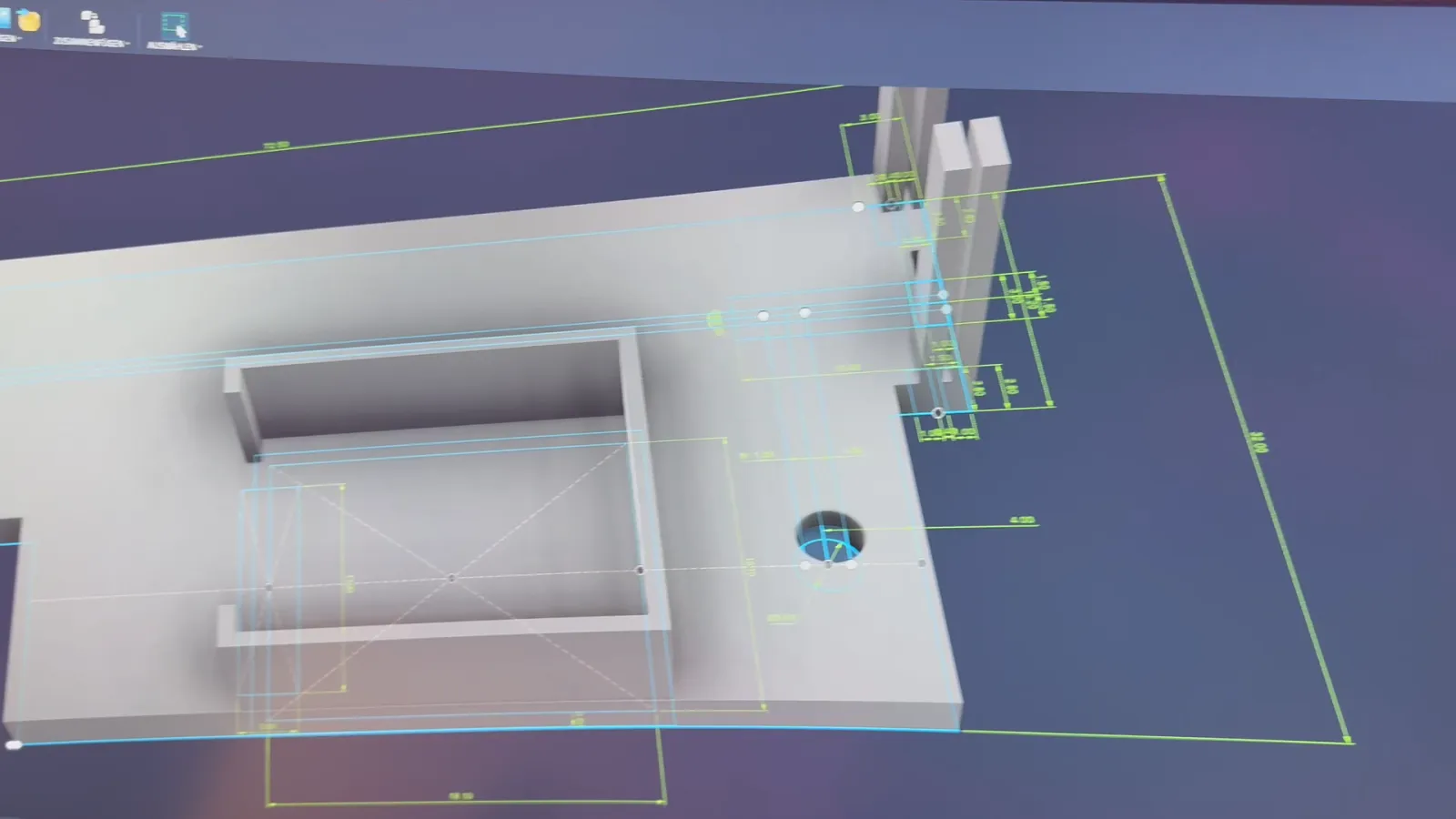 Gehäuseteil im CAD-Programm
